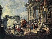 PANNINI, Giovanni Paolo Apostle Paul Preaching on the Ruins af oil painting